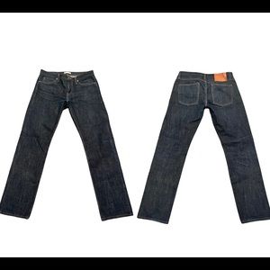 Unbranded Men’s Heavy Weight Selvedge Denim Raw Blue Jeans 32x32 Straight Leg.